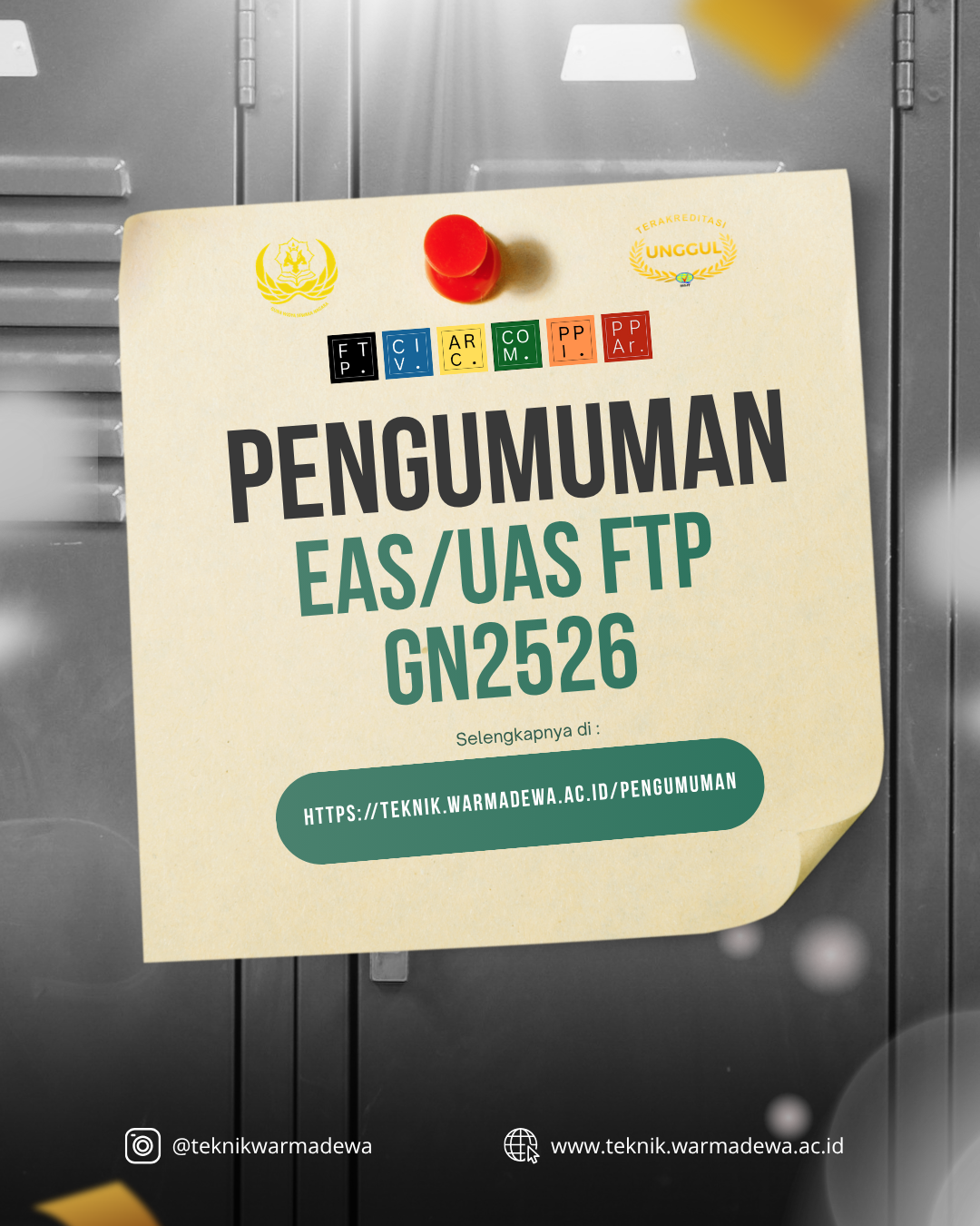 📢 [INFO PERSIAPAN EAS/UAS FTP GN2526]  
