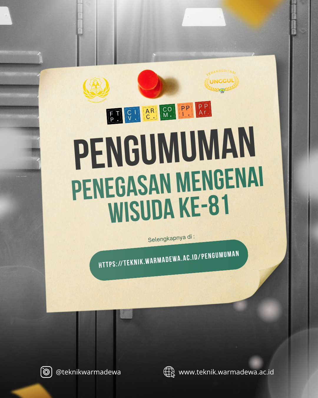 [Penegasan Mengenai Wisuda ke-81]
